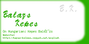 balazs kepes business card